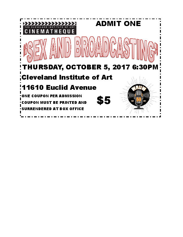Cinematheque and WRUW co-sponsor film “Sex and Broadcasting” Thursday October 5 at 6:30PM